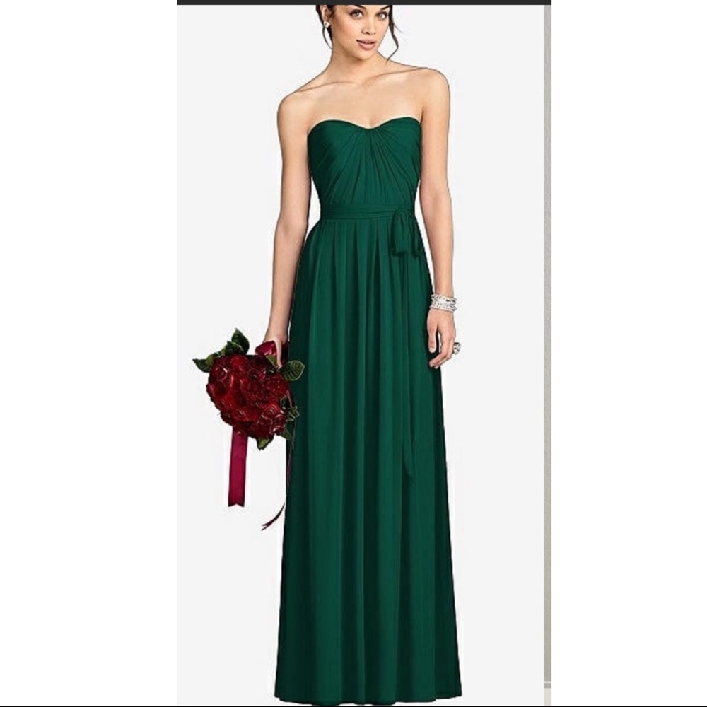 After Six Hunter Green Lux Chiffon Bridesmaid Dress